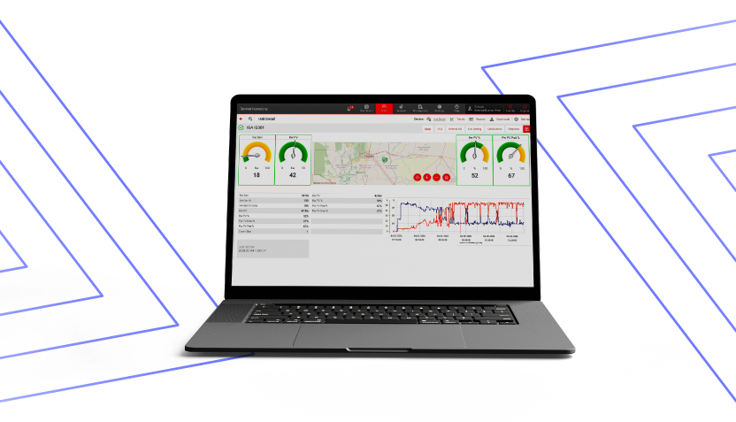 Painel de monitoramento de consumo de gerador diesel<br src=